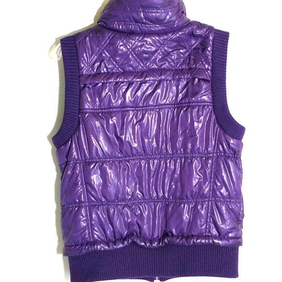 Calvin Klein Performance Quilted Puffer Vest Wmn's Sz S Purple Full Zip Pockets - Picture 3 of 12